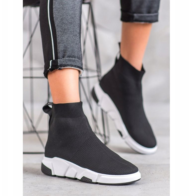 SHELOVET Sort Slip On Sko 1