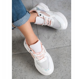 SHELOVET Stilfulde Eco Leather Sneakers hvid flerfarvet 3