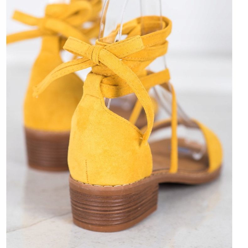 Bindede sandaler gul 2