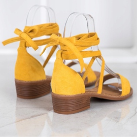 Bindede sandaler gul 1