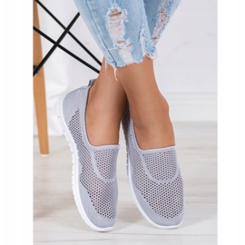 Bona Openwork Slipons grå 1