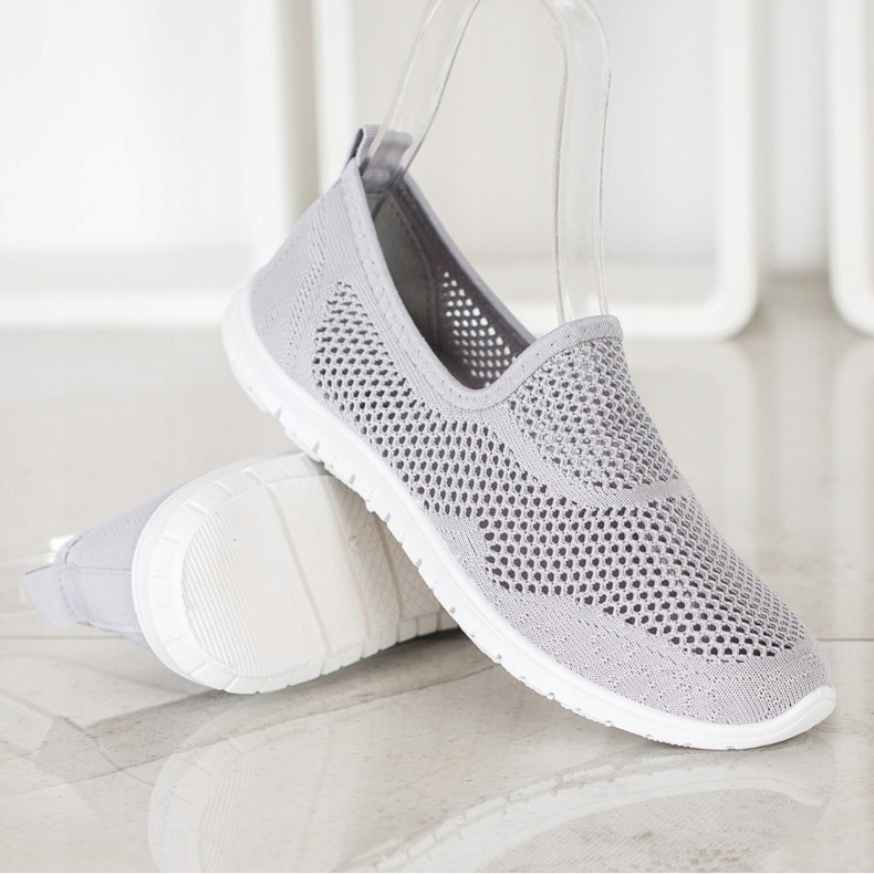 Bona Openwork Slipons grå 2