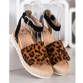 Kylie Kile sandaler med leopardprint brun sort 2