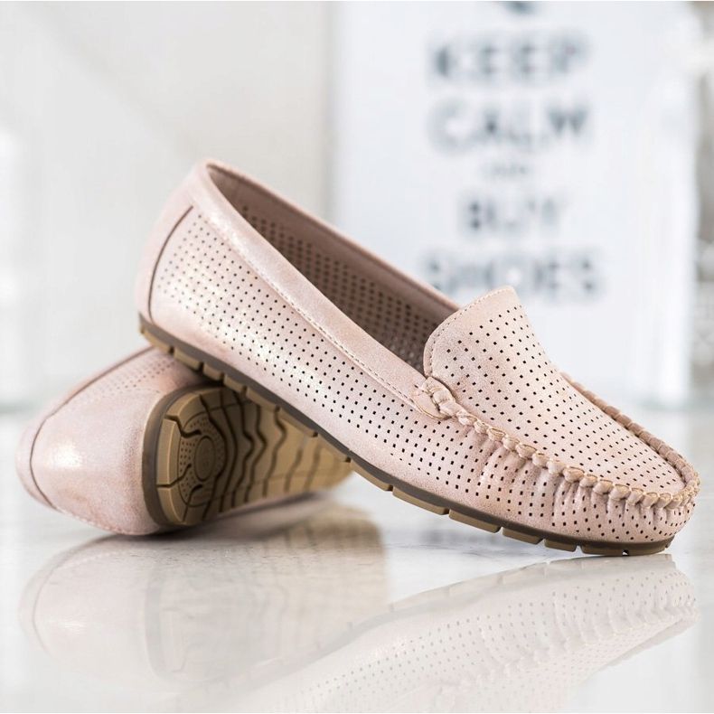 Kylie Afslappede openwork loafers lyserød 1