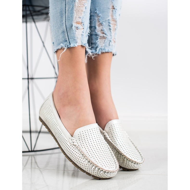 Kylie Afslappede openwork loafers hvid 1