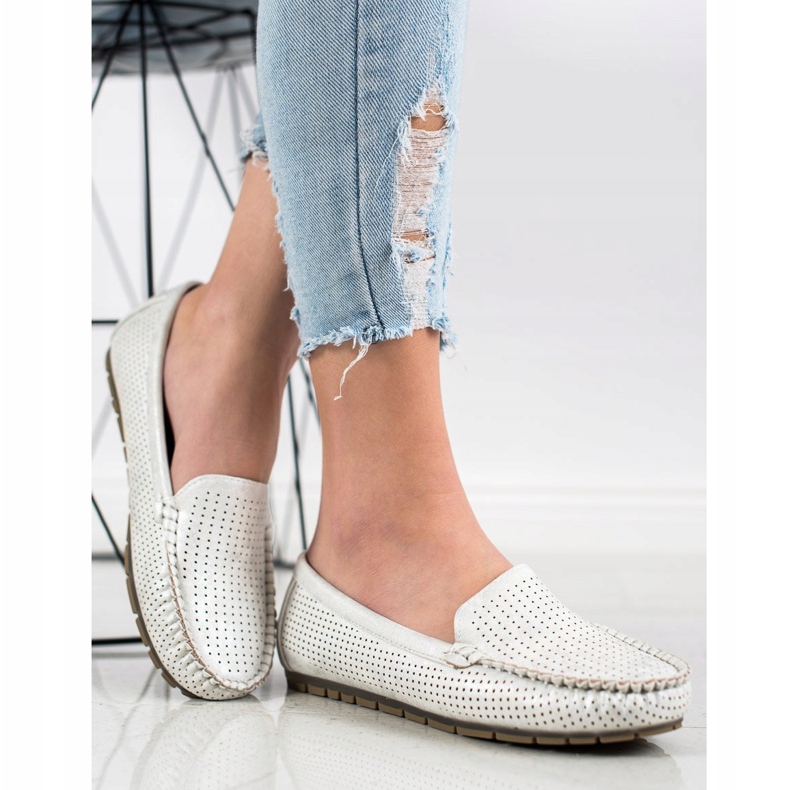 Kylie Afslappede openwork loafers hvid 2