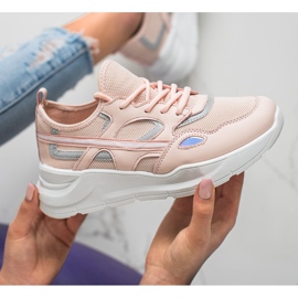 SHELOVET Casual pink sneakers lyserød 5