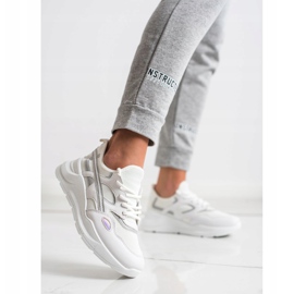SHELOVET Casual hvide sneakers grå 2