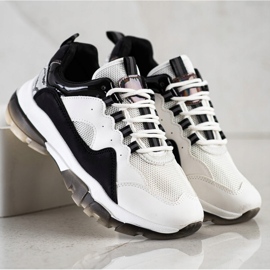 Ideal Shoes Sneakers på den sorte platform hvid 1