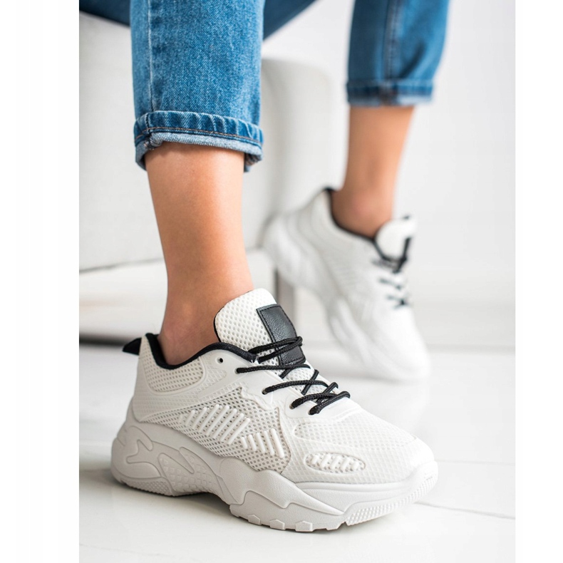 SHELOVET Spring hvide sneakers 2