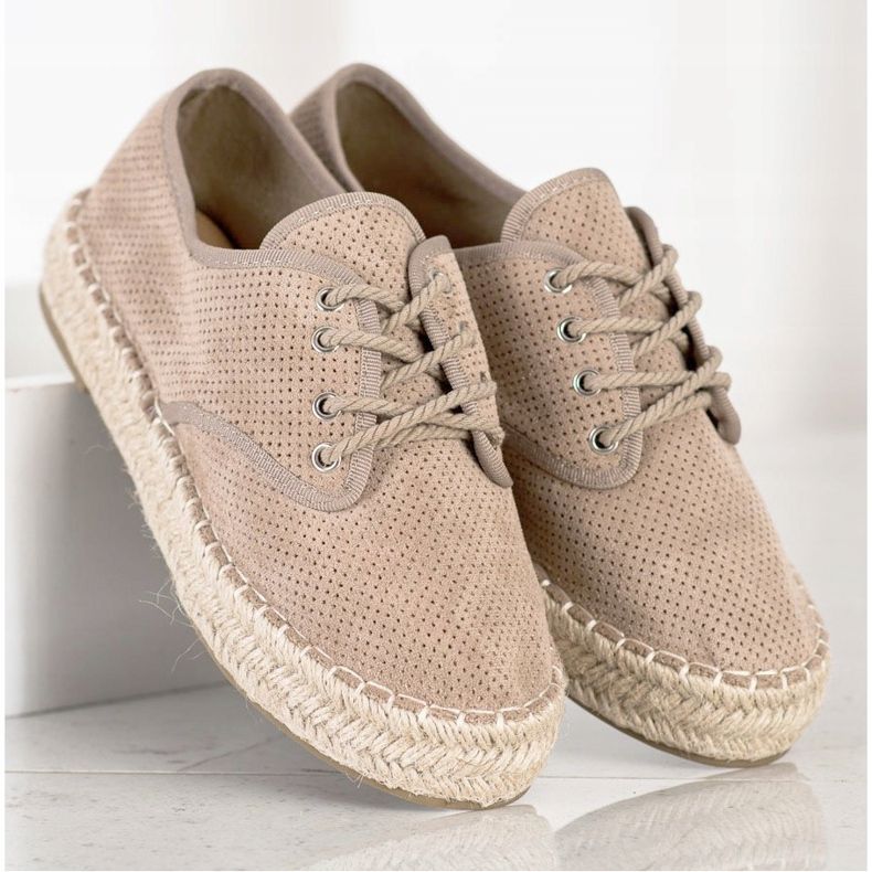 SHELOVET Ruskind Espadrilles beige 2