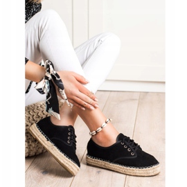 SHELOVET Ruskind Espadrilles sort 2