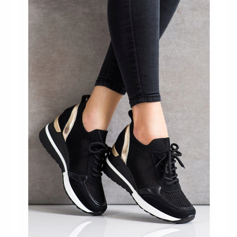 VINCEZA openwork sneakers sort 1