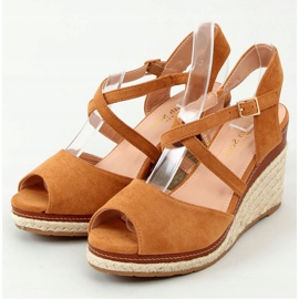 Åben tå kamel FG19 Camel espadrilles brun 1