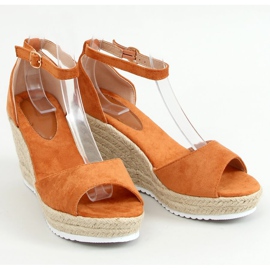 Sandaler espadrilles på kiler kamel 888-89 Camel brun 1