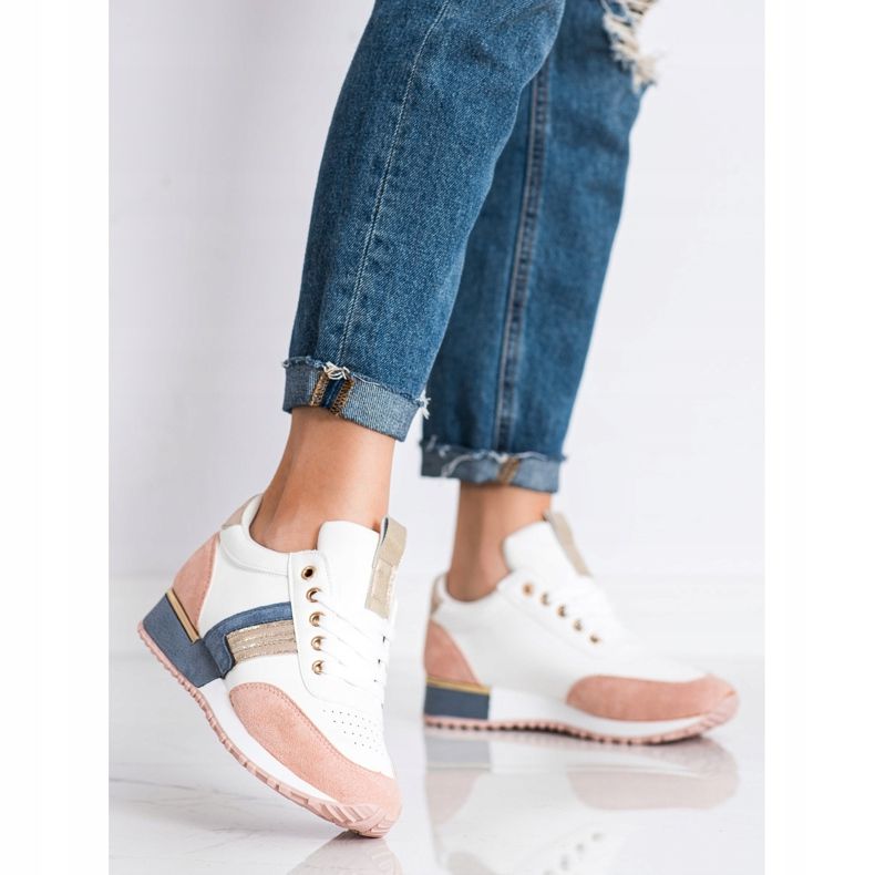 SHELOVET Sneakers med ruskindindsats hvid flerfarvet 1