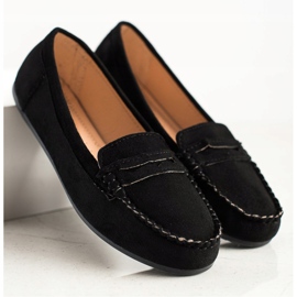 Super Me Loafers i sort ruskind 1