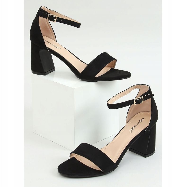 Sorte højhælede sandaler 8741 Sort 2