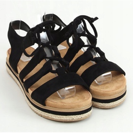 Sort W86 Sorte espadrillessandaler 1