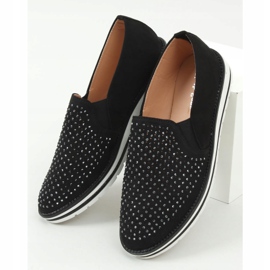 Sorte openwork sko 918-15 Sort 1