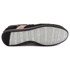 Kampol Mænds openwork loafers til sommer 53/3 / P sort beige 1