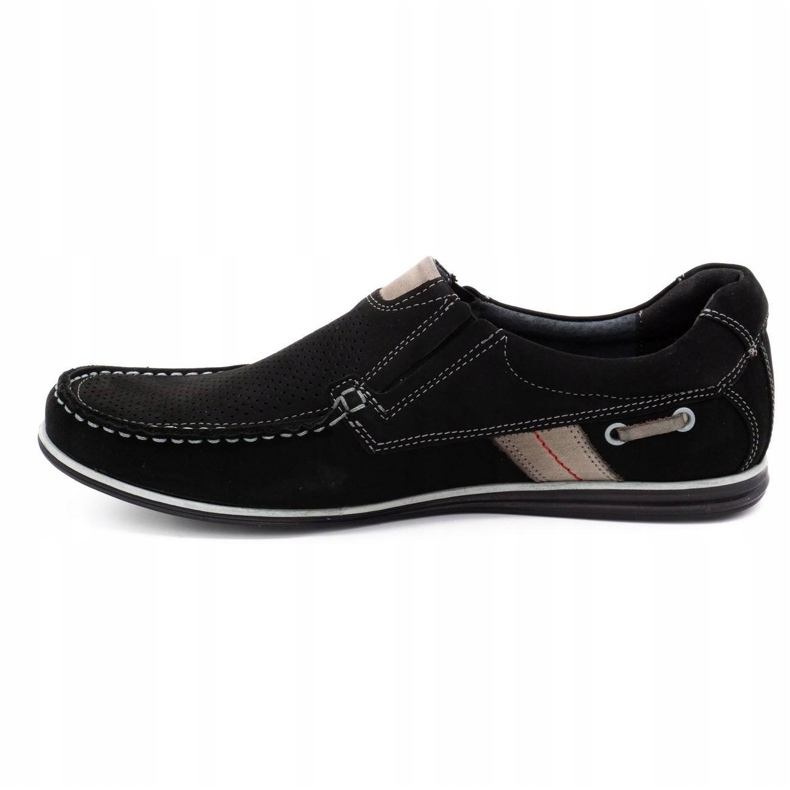 Kampol Mænds openwork loafers til sommer 53/3 / P sort beige 2