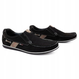 Kampol Mænds openwork loafers til sommer 53/3 / P sort beige 3