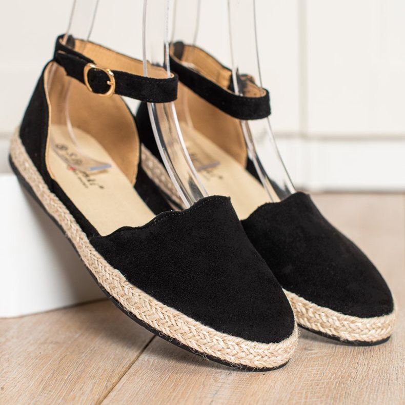 S. BARSKI Sort Espadrilles med et spænde S.BARSKI 1