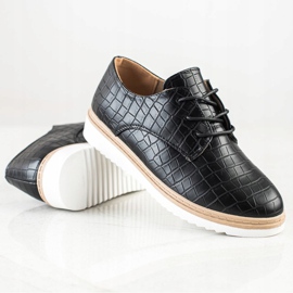SHELOVET Sort Snake Print sko 1