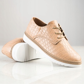 SHELOVET Brun Snake Print sko 1