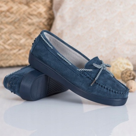 Filippo Klassiske læder loafers blå 4