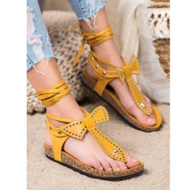 Seastar Bindede sandaler med flip-flops gul 1