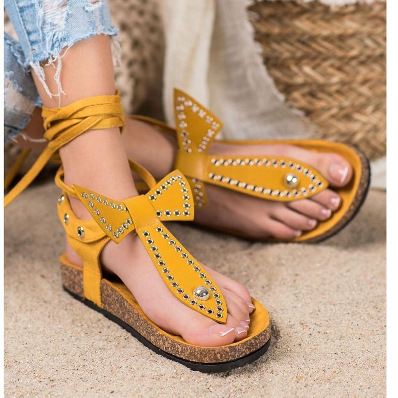 Seastar Bindede sandaler med flip-flops gul 2