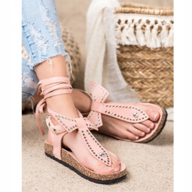 Seastar Bindede sandaler med flip-flops lyserød 2