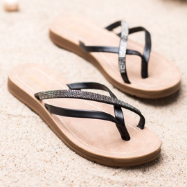 Sea Elves Elegante sorte flip-flops 1