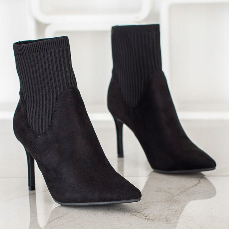 VINCEZA slip-on støvler sort 1