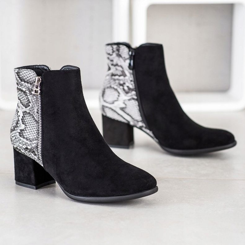 Filippo Snake Print støvler sort grå 1