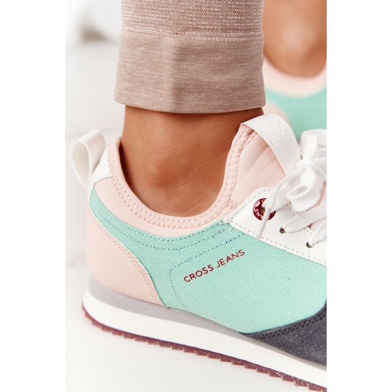 Sportssko Memory Foam Cross Jeans HH2R4049C Grøn-pink lyserød 2