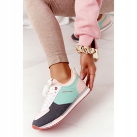 Sportssko Memory Foam Cross Jeans HH2R4049C Grøn-pink lyserød 1