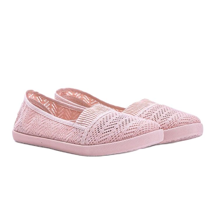 Marias lyserøde openwork sneakers 1