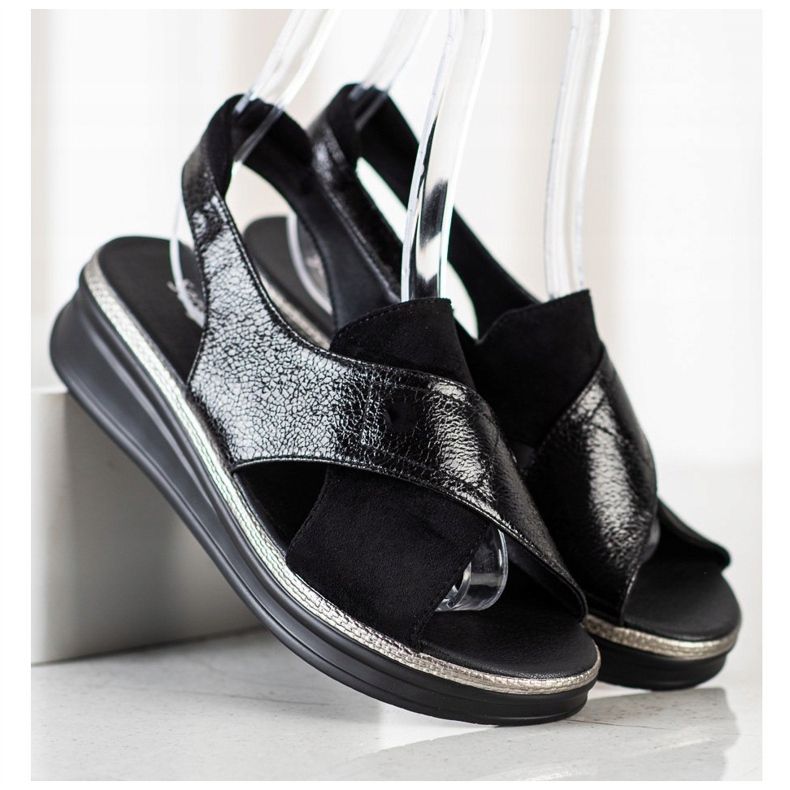 Sergio Leone Slip-On sandaler sort 1