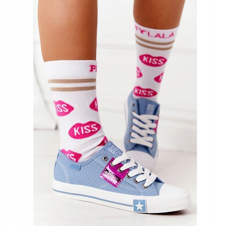 Openwork kvinders sneakers Big Star FF274037 Blå 2