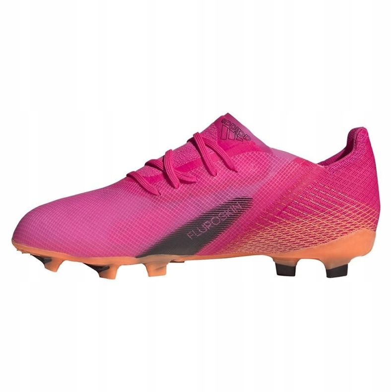 Adidas X Ghosted.1 Fg Jr FW6956 fodboldstøvler pink, orange lyserød 1