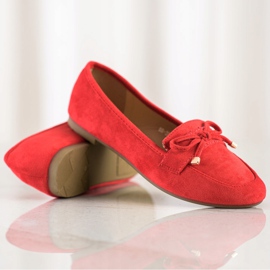 Anesia Paris Loafers Med En Sløjfe rød 1