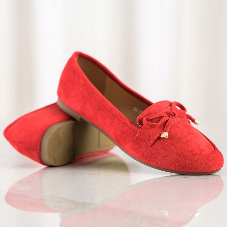 Anesia Paris Loafers Med En Sløjfe rød 1