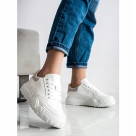 Small Swan Hvide Eco Leather Sneakers 1