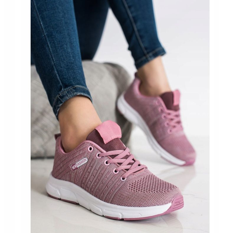 SHELOVET Let openwork sneakers lyserød 1