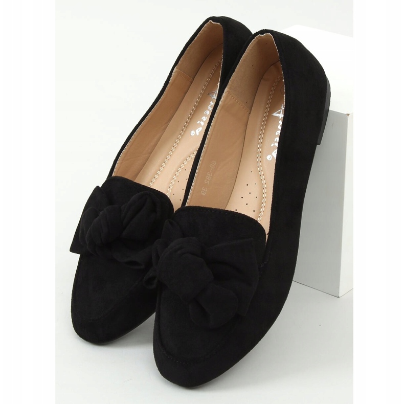 Sorte loafers med sløjfe 88-382 Sort 1