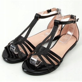 Sorte kvinders sandaler SM0024 Sort 1