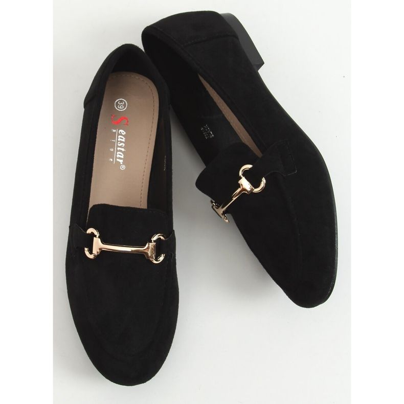 Sorte kvinders loafers T391P Sort 1